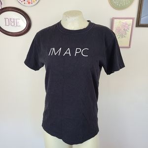 I'M A PC Microsoft Commercial Black Tee | Small